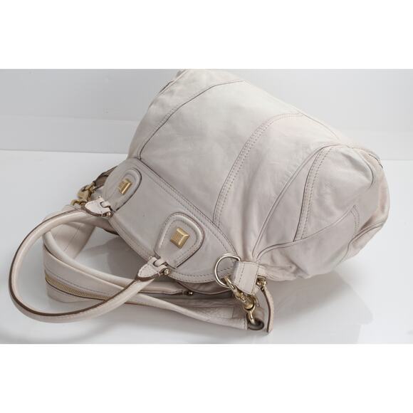 Vintage GIVENCHY Cream Leather Detachable Shoulder Strap Satchel Bag - Picture 12 of 15